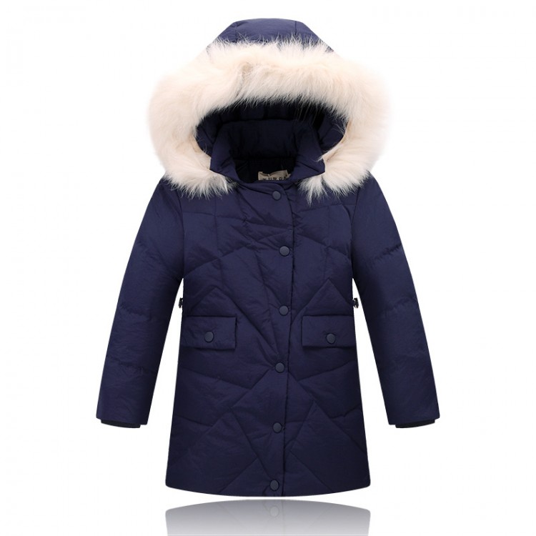 Hooded down coat